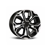 Jante DY176 KM 16x6.5 4x100 ET35 negru diamond cut compatibile Dacia, Renault, Opel, Nissan
