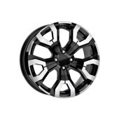 Jante DY1886 KM 16x6.5 5x114.3 ET35 negru polish diamond cut compatibile Dacia Renault Nissan Toyota Cod: DY1886