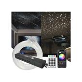 Kit fibra optica LED RGB+W plafon instelat cu efect meteorit si Stea Cazatoare 700 fire ,3m 12V Cod: HH-4-700