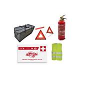 Kit siguranta auto complet trusa cutie alba 2 triunghiuri vesta geanta stingator cu manometru  Runkit