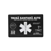 Kit siguranta auto complet trusa cutie neagra ART omologata RAR 2 triunghiuri vesta geanta stingator cu manometru