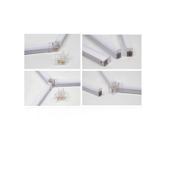 Lampa LED T5 440 mm 7W 220V 700lm cu mufa si conector legatura Cod: HEX-T5-44
