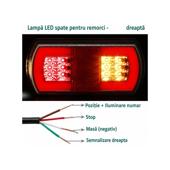 Lampa LED auto/remorca stanga sau dreapta 12V-24V GLO-TRAC stop, semnalizare, pozitie si iluminare numar Cod: TRS030A