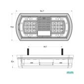 Lampa LED auto/remorca stanga sau dreapta 12V-24V GLO-TRAC stop, semnalizare, pozitie si iluminare numar Cod: TRS030A