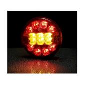 Lampa LED stop remorca rotunda 140mm 12V-24V pozitie, stop si semnalizare Cod: TRL140L
