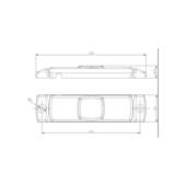 Lampa gabarit 100x32, LED, alba , cu suport urechi, 12-36V,   Fristom Cod:FT-017B