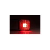 Lampa gabarit 62x62  LED rosie, 12-36V  Cod: FT-027-C