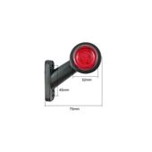 Lampa gabarit auto LED 12 SMD alb rosu 12V 24V Cod: FR 0107