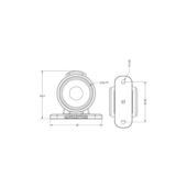 Lampa gabarit laterala LED NEON  Alb / Rosu 12-24V  Cod: 202017-BK