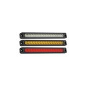 Lampa laterala LED  rosie cu 3 functii  lumina continua, flash, semnalizare dinamica 12-24V  Cod: ZC-15LEDR