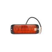 Lampa laterala stroboscopica LED 12-24V galbena 9 functii 132x46x19mm FR1287 Cod: BK98690