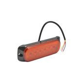 Lampa laterala stroboscopica LED 12-24V galbena 9 functii 132x46x19mm FR1287 Cod: BK98690