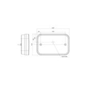 Lampa spate 200x130, LED, 6 functii, cu numar si ceata, Cod:FT-270 L TB PM Fristom