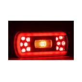 Lampa spate LED 6 functii 12V-24V cu ceata si iluminare numar mufa Fristom Cod: FT-130 PM