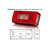 Lampa spate remorca 12V cu becuri stop, semnalizare, pozitie, numar, ceata sau mers inapoi Cod: TR005