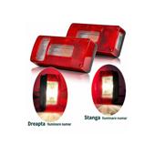 Lampa spate remorca 12V cu becuri stop, semnalizare, pozitie, numar, ceata sau mers inapoi Cod: TR005