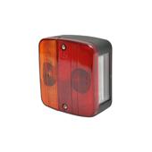 Lampa stop remorca patrata cu iluminare numar 12V-24V stanga / dreapta omologata E11 Cod: TR004