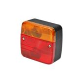 Lampa stop remorca patrata cu iluminare numar 12V-24V stanga / dreapta omologata E11 Cod: TR004