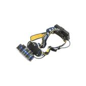 Lanterna frontala de cap cu 8 LED-uri, 3 moduri iluminare, baterie 2200mAh reincarcabila USB Crownman Cod: DISUF01