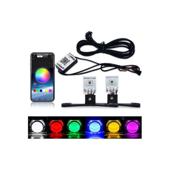 Led devil eyes RGB auto pentru lupe far control aplicatie telefon 12V Cod: OSR-RGB-03APP