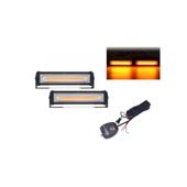 Lumini LED stroboscopice 2x18W 12V-24V portocalii 12 moduri set 2 bucati Cod: 206-2C