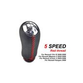 Maner schimbator imitatie piele compatibil Dacia Logan / Renault Megane / Clio cu 2 adaptoare pentru 5 si 6 viteze Cod: SC-55