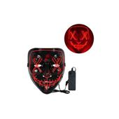 Masca ornament cu fir neon Lumina rosie si albastra Cod: HH-MSK1