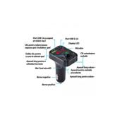 Modulator MP3 auto Bluetooth handsfree USB TF pentru bricheta 12V Cod: X3 Bluetooth