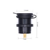 Mufa bord incarcator USB TYPE C si USB QC3.0 cu voltmetru 12V Cod: DS2052