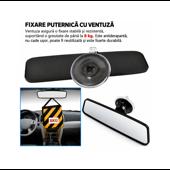 Oglinda retrovizoare interioara auto universala 24 x 6 cm cu ventuza si reglaj 360 grade Cod: AC-1488A