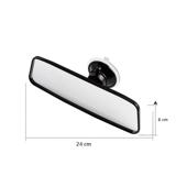 Oglinda retrovizoare interioara auto universala 24 x 6 cm cu ventuza si reglaj 360 grade Cod: AC-1488A