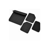 Organizator portbagaj auto Premium din piele ecologica negru cu cusatura neagra 55x30x30 cm Cod: RAZ451