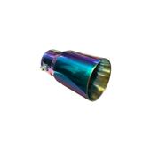 Ornament toba colorat inox universal sport tuning intrare 60mm iesire 70mm lungime  Cod: C84