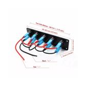 Panou cu 5 intrerupatoare, 12V 20A Cod: SPA60