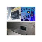 Panou cu voltmetru, USB, priză 12V și 6 întrerupătoare Cod: SP10