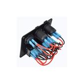 Panou de comutatoare cu priză, voltmetru, 4 întrerupătoare și port USB Cod: SPA21