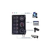 Panou de comutatoare cu priză, voltmetru, 5 întrerupătoare și port USB 12V 20A  Cod: SPA37