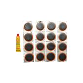 Petice rotunde vulcanizare anvelope si camere de aer Ø50 mm 16 bucati cu adeziv 20 ml Cod: DISUZ88