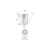 Piulita M14x1.5 cap cheie ingropat 37 mm pentru jante aluminiu Cod: N603