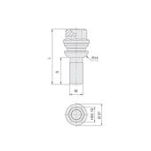 Prezon janta auto M14x1.5 58mm MW R14 con rotund cheie HEX19 Cod: B657
