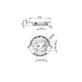 Prindere podea incastrata cu cupa rotunda 250 kg pentru remorci mici si medii Cod: UP-03