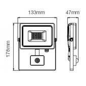 Proiector LED 10W Senzor SAMSUNG Cip Cut-OFF Function Corp Negru 4000K COD: 437