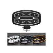 Proiector LED auto 2 faze cu DRL alb si portocaliu 12V 24V 55W omologare E9 Cod: 202507