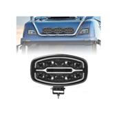 Proiector LED auto 2 faze cu DRL alb si portocaliu 12V 24V 55W omologare E9 Cod: 202507