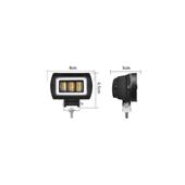 Proiector LED cu angel eyes  DRL alb  1000lm Cod: ZC-3WY-1