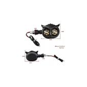 Semnalizare moto 12V cu functie de lumina de zi alba si semnalizare galbena Cod: ZC-MOTOY