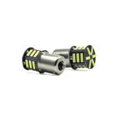 Set 2 becuri o faza T.N. BAU15S  21SMD 12V 300 lumen  lumina  alba   Cod: HH015