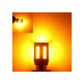 Set 2 becuri o faza T.V. BA15S 84SMD Canbus 12V-24V nonpolar Lumina galbena 1000 lumen 25W Cod: HH001
