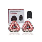 Set 2 lampi magnetice triunghi flash cu telecomanda si baterie reincarcabila RGB+W Cod: HH-037