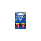 Set 4 baterii Varta LongLife Max Power AAA R3 1.5V alcaline Cod: 4703